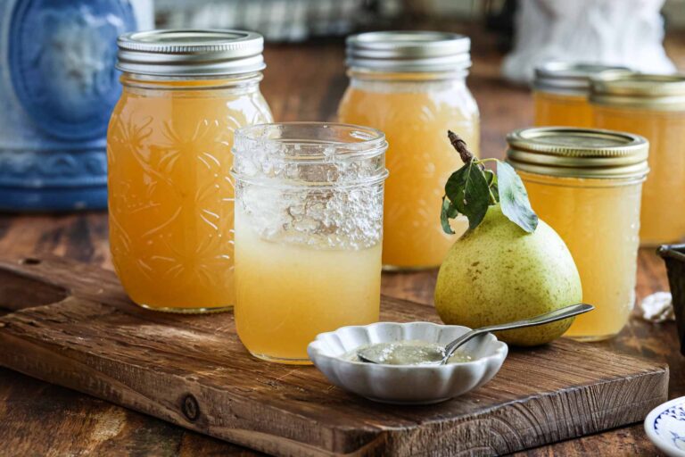 Jars filled with Pear Honey