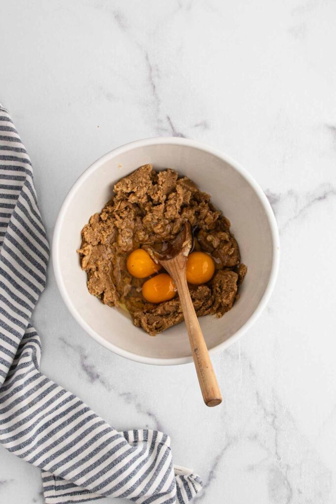 eggs added into bowl