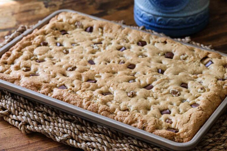 Walnut and chocolate chip blondies