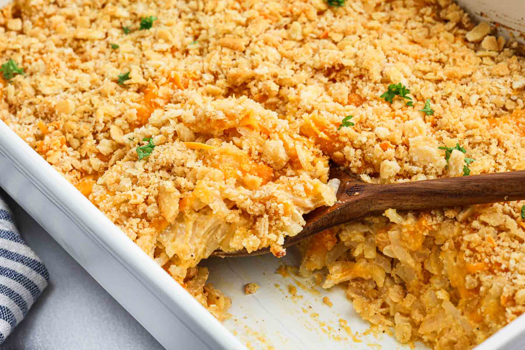 Simple Copycat Cracker Barrel Hashbrown Casserole (with a twist!)