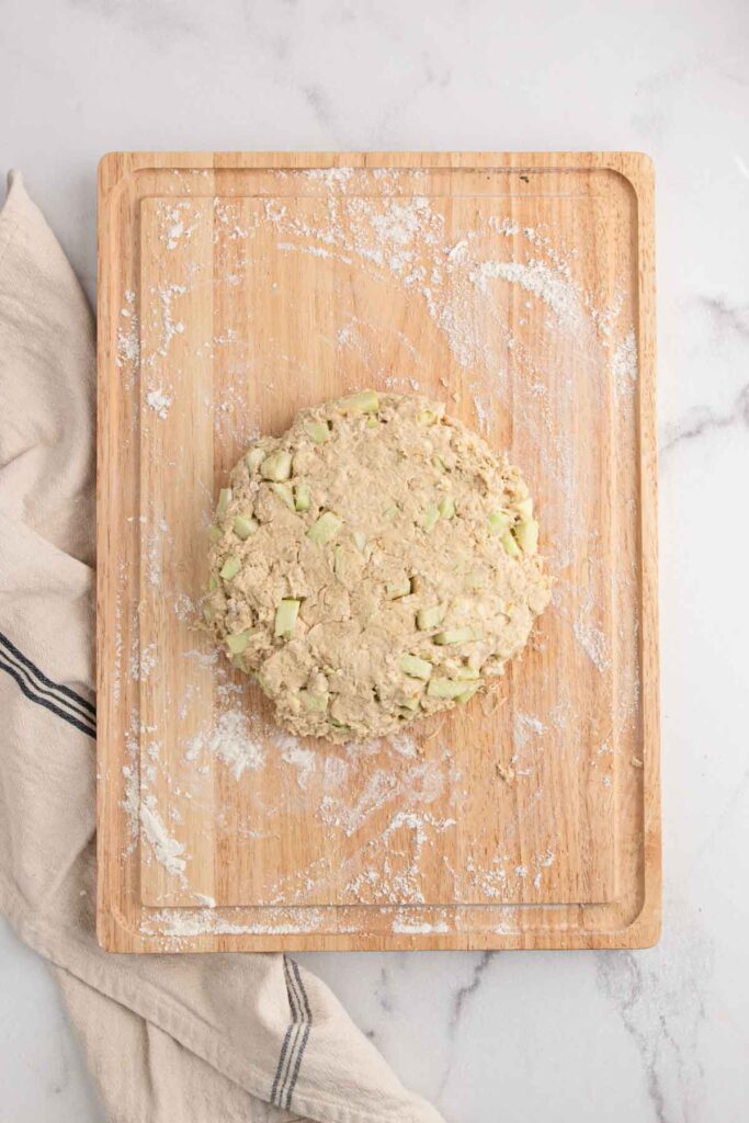 dough on cutting board