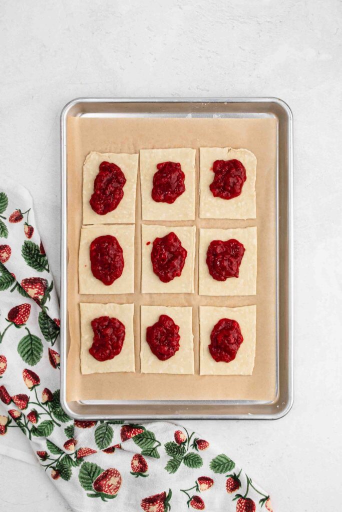 Pastries with jam