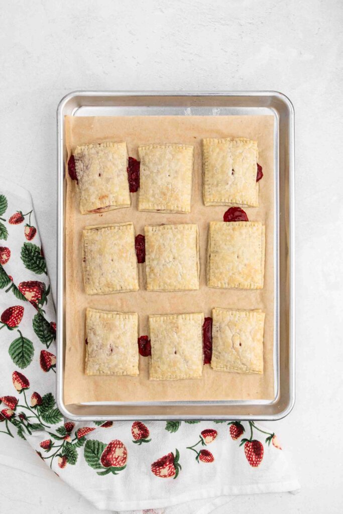 pop tart pastries pulled out of oven