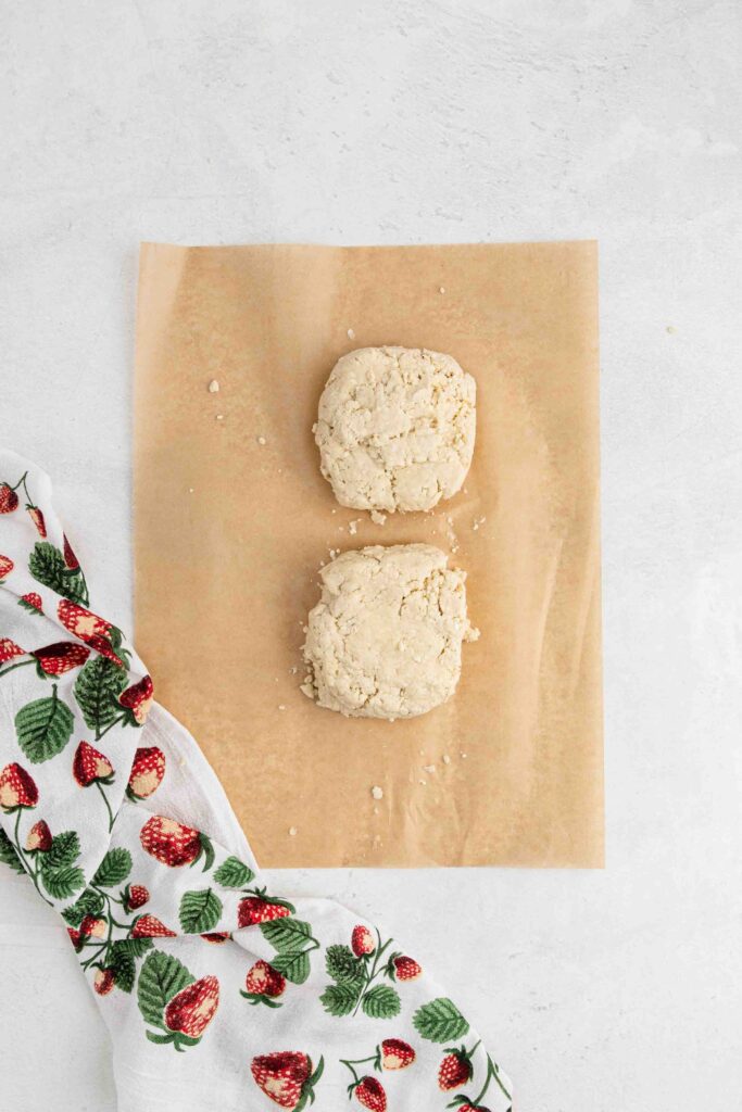 two disks of pie dough