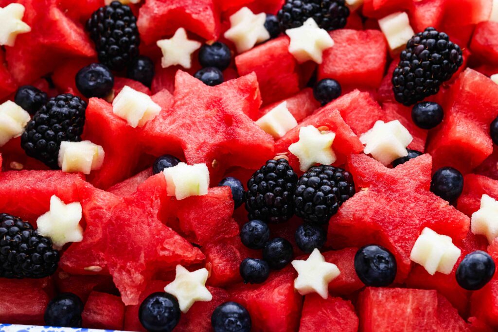 Upclose image of star shaped fruit.